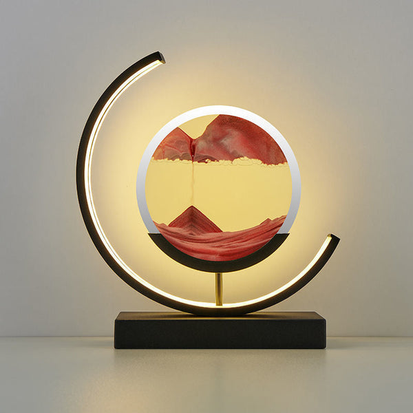 Moon Table Lamp With Moving Art Sand
